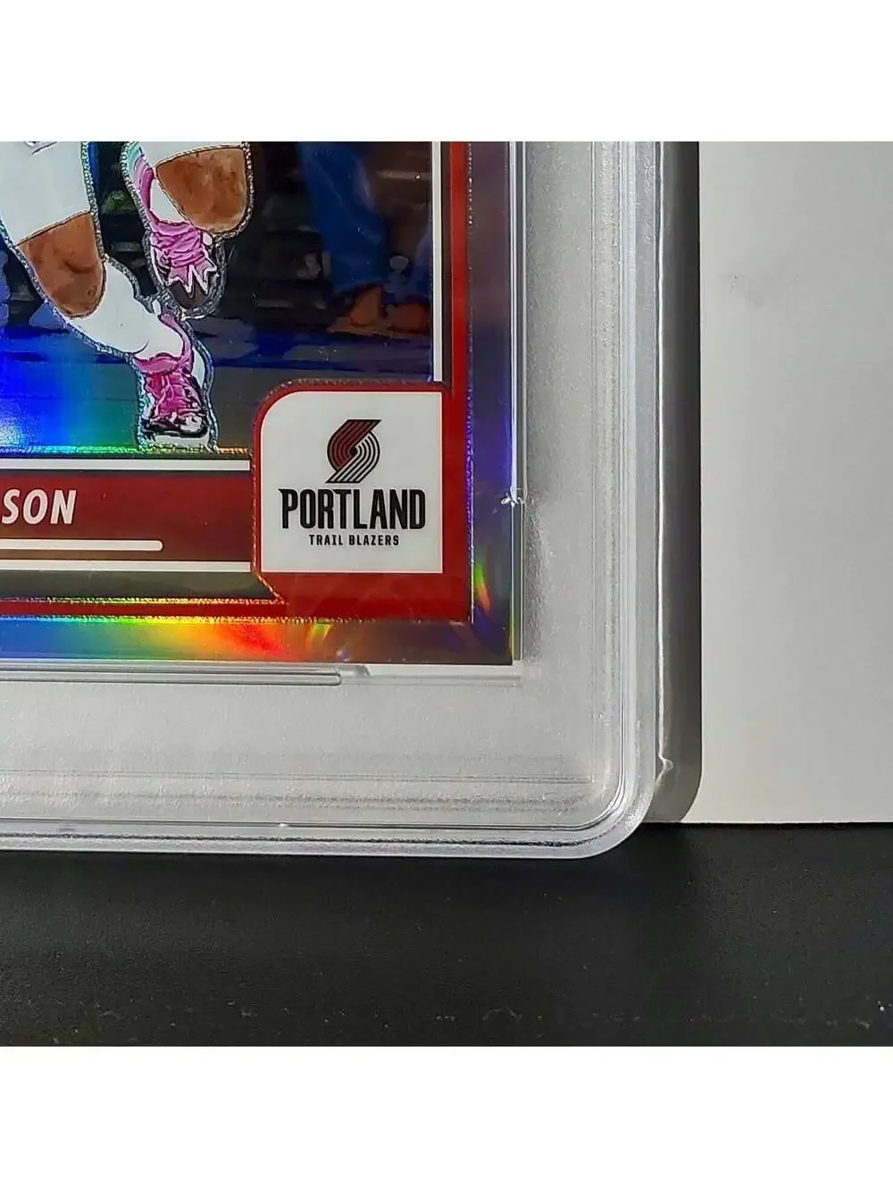 Scoot Henderson 2023 Panini Premium Stock NBA Hoops #3 Jumbo Refractor PSA 9
